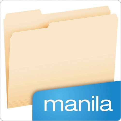 Pendaflex Expanding File Pockets, Letter Size, Redrope, 3.5" Expansion (1524E-OX) and Pendaflex File Folders, Letter Size, 1/3 Cut, Manila (752250)