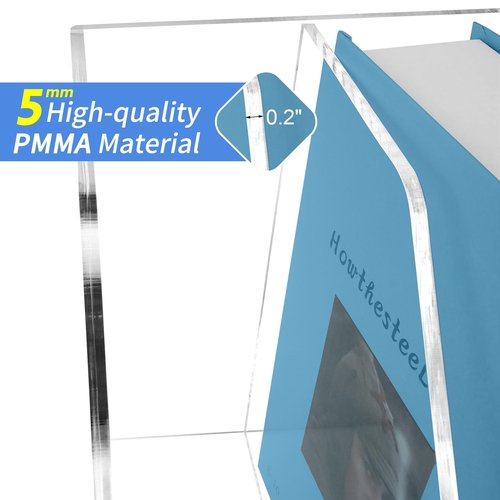 WYFHLPMMA Acrylic Paper Tray Stackable Letter Organizers, Clear Paper Desk Organizer, 3-Tier, Desk A4 File Holder for Office Document Desktop File