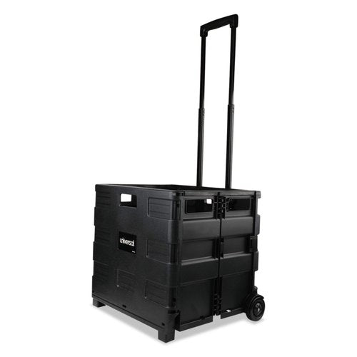 Universal Collapsible Mobile Storage Crate, 18 1/4"x15"x18 1/4" to 39 3/8", Black (14110)