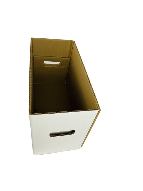 Max Protection Short Comic Book Storage Boxes - Holds 150-175 Books, Ideal for Home Storage, Stackable - Set of 5, White
