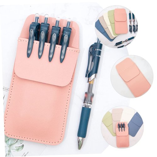 EXCEART Sleeve Protectors Leather Medical Pencil Case Pocket Pencil Holder Pu Man Work Shirt