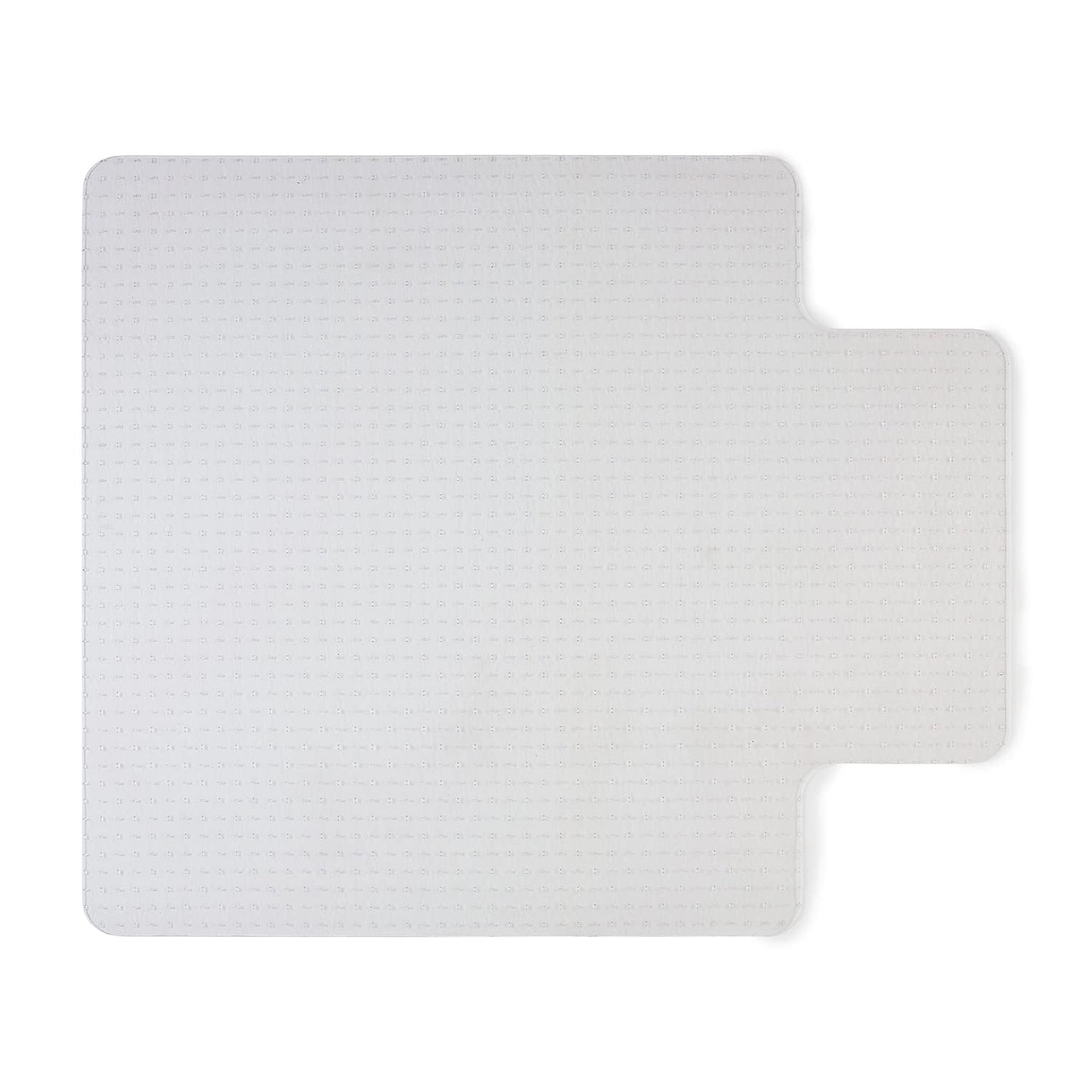 Staples Office Chair Mat, Clear Floor Mats with Lip, Flat-Pile Carpets, Extended Under-Desk Coverage, 53 x 45 Inch, Smooth Glide