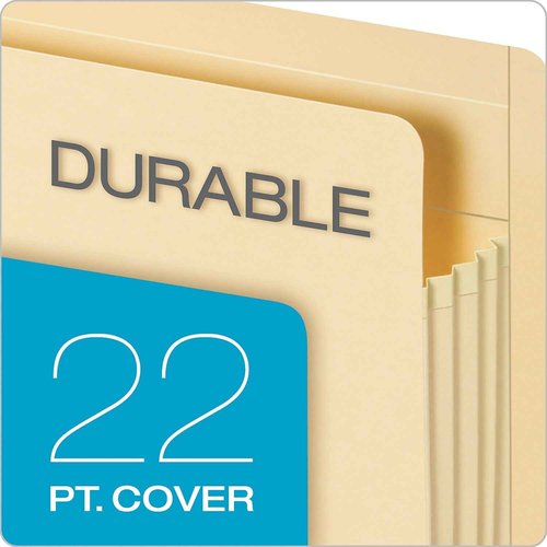 Pendaflex 12812 Manila Drop Front Shelf File Pockets, Straight Cut, Letter, Manila (Box of 25)