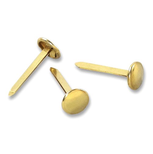 ACCO Brass Paper Fasteners, 3/4", Plated, 1 Case, 20 Boxes/Case, 100 Fasteners/Box (A7071703CS)