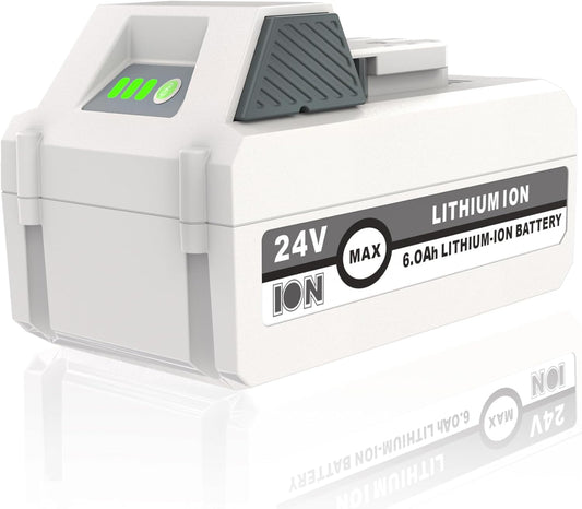 Sun Joe | 24V Lithium Ion Battery Replacement - 6.0Ah Compatible with All Joe iON+ Cordless Snow Blowers