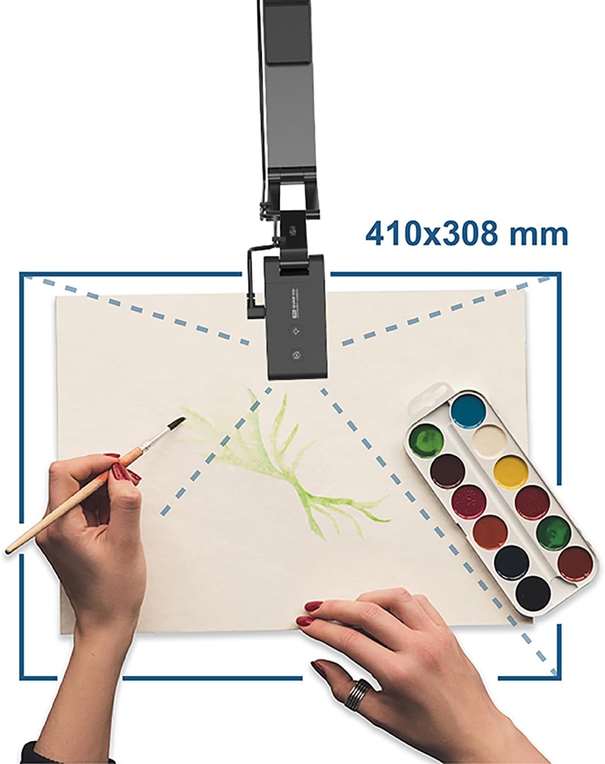 VS5 Document Camera - A3-Size USB Visualizer with 2K Webcam & Microphone for Remote Teaching | Compatible with Windows, macOS, ChromeOS