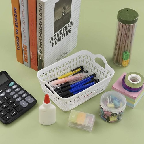 Sosody Plastic Mini Storage Baskets for Drawer, 12 Packs