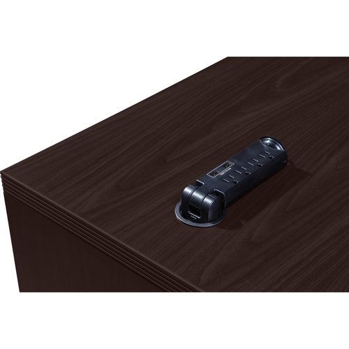 Lorell, LLR18216, Essentials Espresso Laminate Return Shell, 1 Each
