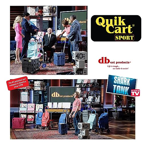 dbest Products Quik Cart Sport Collapsible Rolling Crate on Wheels - Black, 80L Capacity