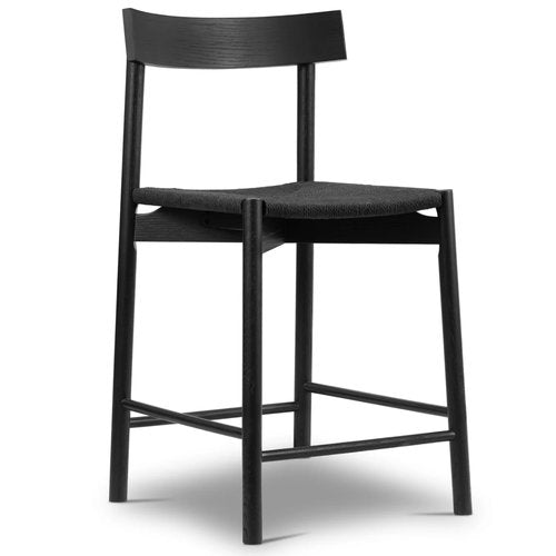 POLY & BARK Hamm Counter Stool in Pitch Black