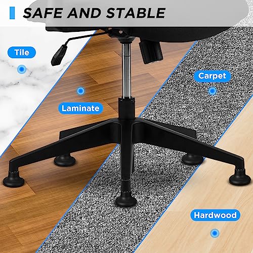 Thyle 50 Pcs Low Profile Bell Glides Replacement Chair Feet Wheel Stopper to Fixed Stationary Castors Office Chair Wheels Stool Swivel Casters