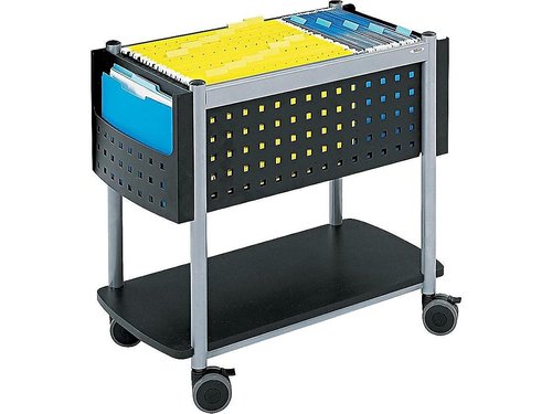 Safco, Scoot Open Top, Rolling Mobile File Cart, Fits Letter and Legal-Size Hanging Folders