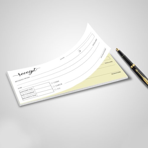 Herzii Prints Receipt Book - 2.75x6 Pocket Size 2-Part Carbonless, Receipt Book for Small Business, Sales Order Book, Receipt Booklet. 2-Part Carbonless