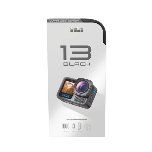 GoPro HERO13 Black Ultra Wide Edition - Waterproof Action Camera with 5.3K60 Video, 27MP Photo, Boosted 177-degree FOV + Compatability with HB-Series Lenses