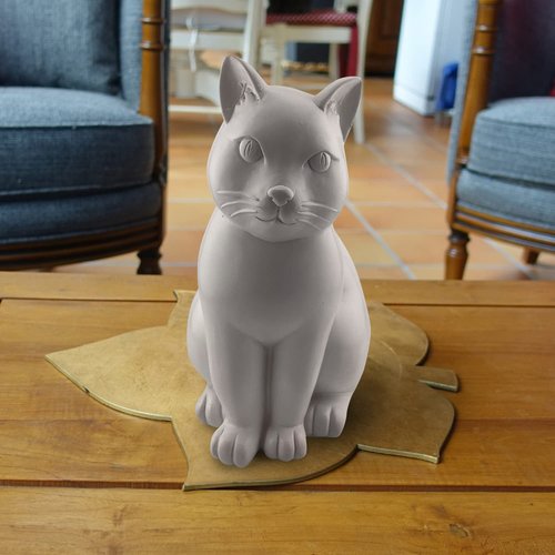 Kwirkworks Cat TV Remote Caddy Fun & Durable Polyresin Organizer with 3 Compartments for Remotes, Eyeglasses, Office Supplies for Cat Lovers