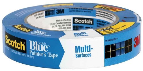 3M Scotch-Blue 2090 Safe-Release Crepe Paper Multi-Surfaces Painters Masking Tape, 27 lbs/in Tensile Strength, 60 yds Length x .94 Width, Blue (Pack of 6)