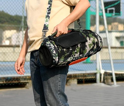 Coyktonty Travel Carrying Strap Compatible with JBL Boombox3 Waterproof Portable Speaker,Shoulder Strap with Two Side Covers and Anti-Slip Handle Cover (black)