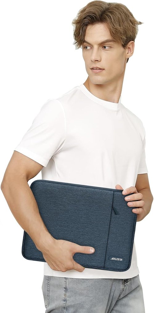 MOSISO 13-Inch Laptop Sleeve - Compatible with MacBook Air/Pro 2016-2026, Haze Blue Polyester Bag