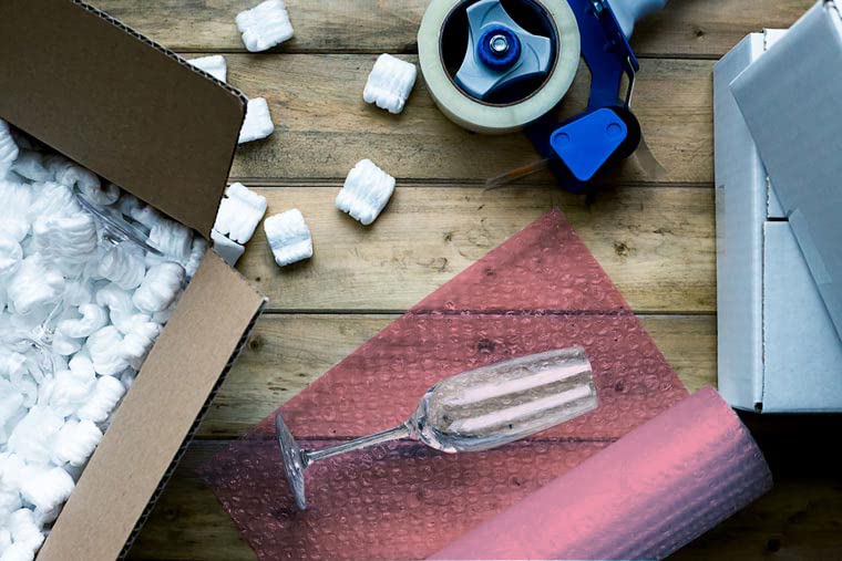 Pink 100ft Anti-Static Bubble Wrap Cushioning Wrap for Moving & Shipping