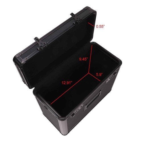Vaultz File Organizer Storage Box - 14 x 7 x 12.19 Inch Letter Size, Portable Locking Storage Totes with Dual Combination Locks for Filing Office Documents - Super Tactical