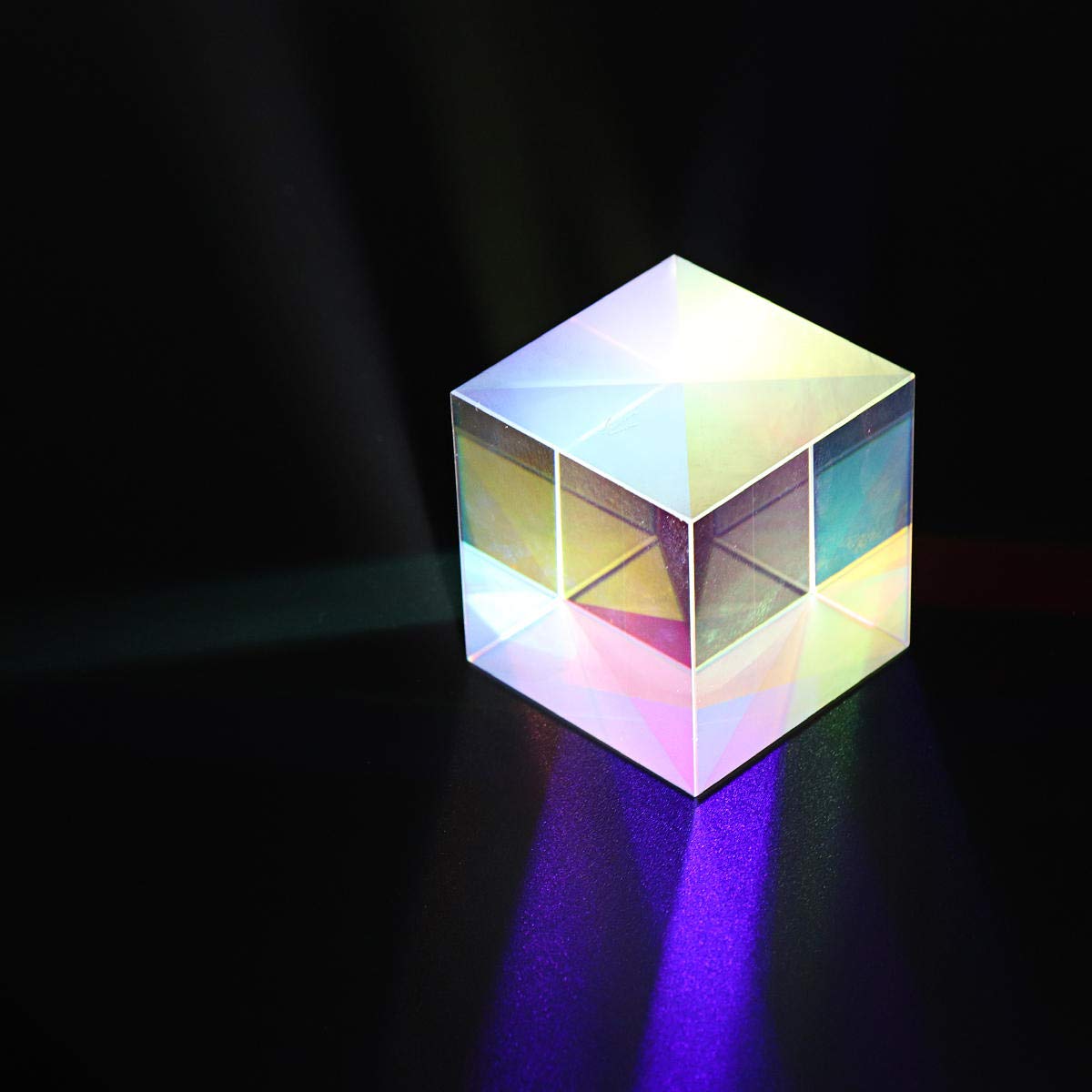 StayMax X-Cube RGB Prism - Stunning Light Dispersion for Physics & Home Decor | 1.33" Cube