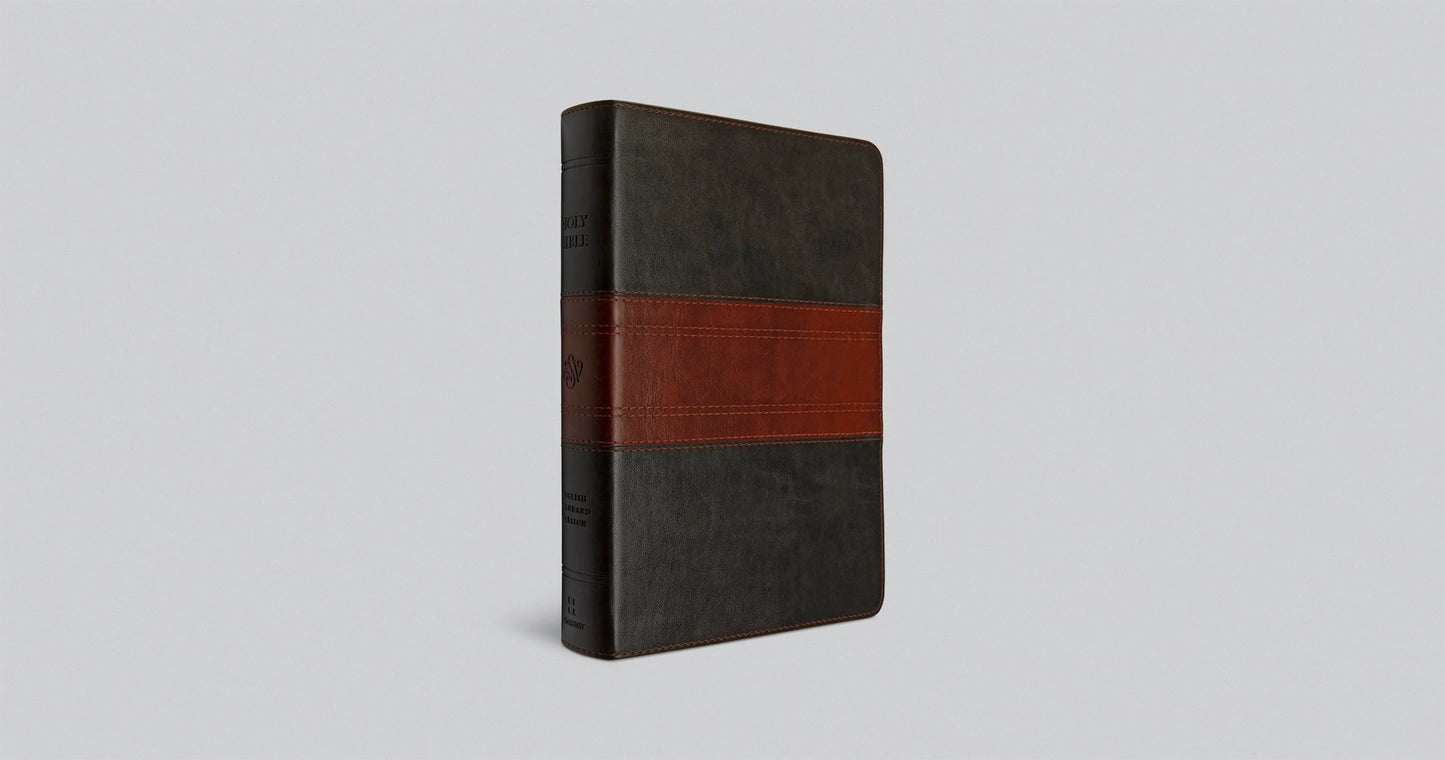 ESV Giant Print Personal Size Bible, Red Letter, Thumb Indexed (TruTone, Forest/Tan, Trail Design): Holy Bible, English Standard Version