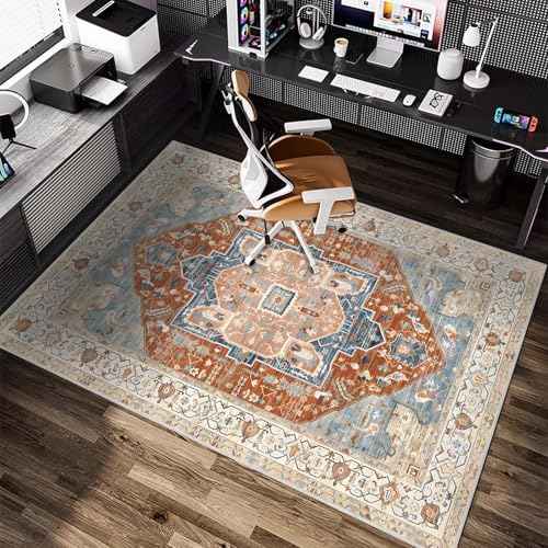 Office Chair Mat for Hardwood Floor,Desk Chair Mat for Rolling Chairs,Computer Gaming Chair Mat Rectangular Office Rug,Anti Slip Non-Curve Floor Protector for Home Office.(2.9ftx3.9ft)