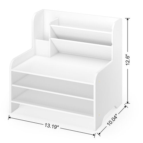 Wisuce Essentials Bamboo Desk Organizer Mail Holder Countertop Letter Tray File Organizer for Desk Letter Sorter Paper File Storage for School Home Office Supplies