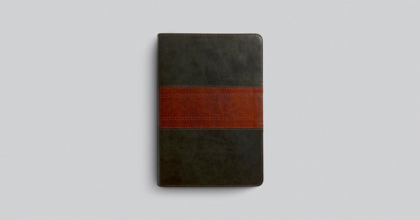 ESV Giant Print Personal Size Bible, Red Letter, Thumb Indexed (TruTone, Forest/Tan, Trail Design): Holy Bible, English Standard Version
