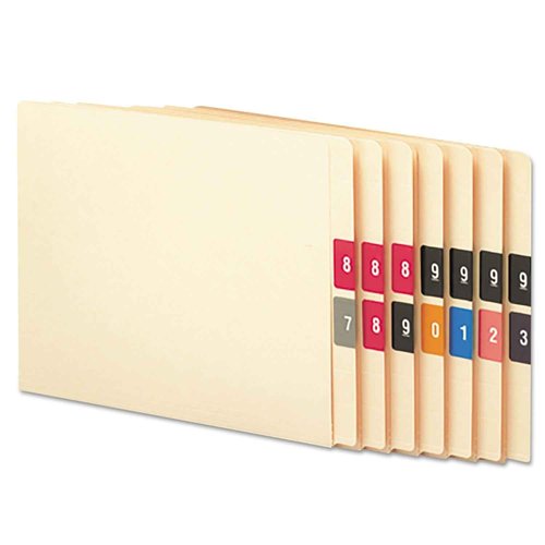 Smead DCC Color-Coded Numeric Label, 0-9, Label Roll, Assorted Colors (67430)