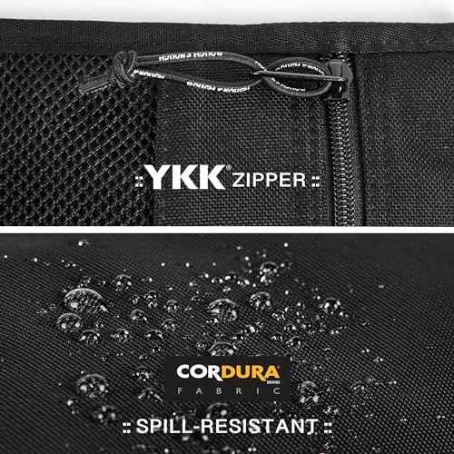 Rough Enough 13 14 Inch Laptop Sleeve Case Bag with Accessory Pocket for Notebook Computer Slim Black Cordura