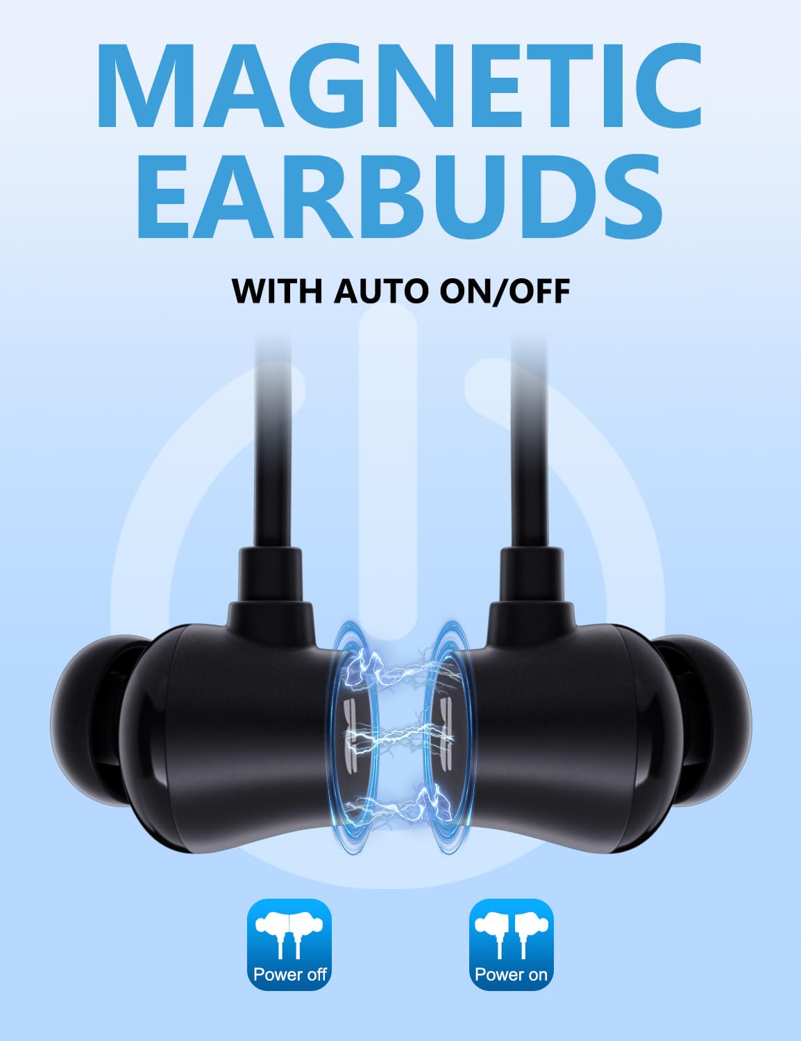 Rythflo Active Noise Cancelling Headphones, Wireless in Ear Neckband Blutooth Headphones with 3 AI Mics ENC, 60Hrs Playtime, V5.3 Multipoint Connection Magnetic Earbuds for Work/Travel/Office