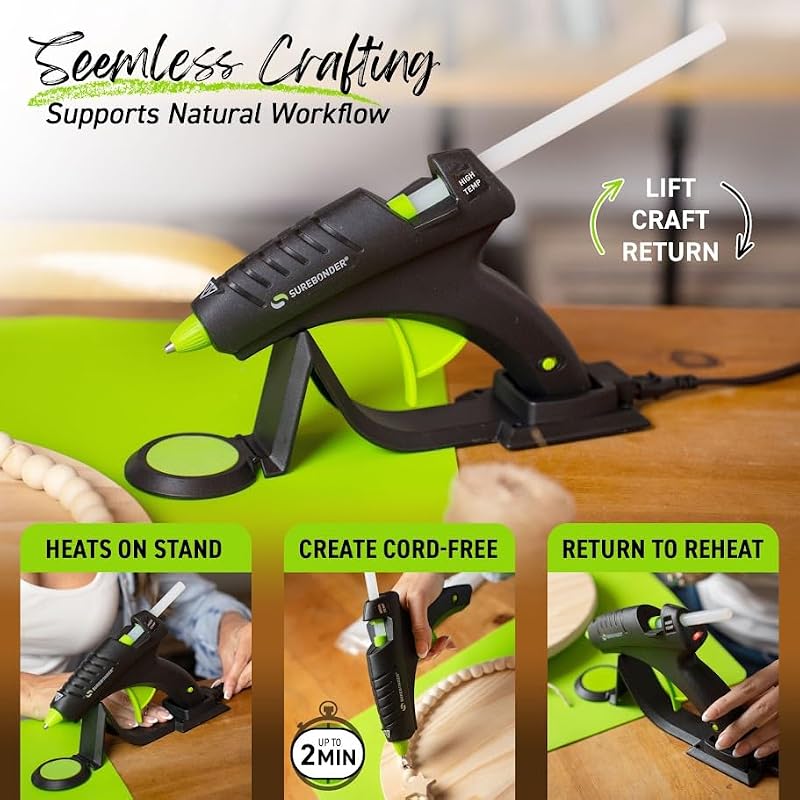 Surebonder Cordless Hot Glue Gun - High Temperature, Full Size, 60W, Specialty Series CL-800F