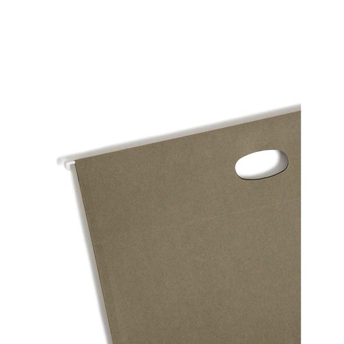Smead 100% Recycled Hanging Pocket with Full-Height Gusset, 3-1/2" Expansion, Legal Size, Standard Green, 10 per Box (64326)