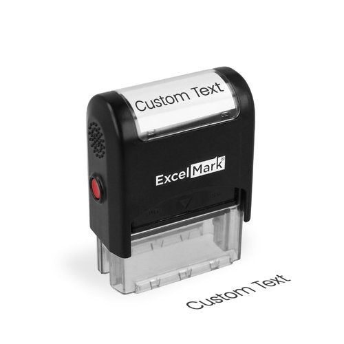 ExcelMark Custom One Line Stamp - Name Stamps Self Inking Personalized (Small)