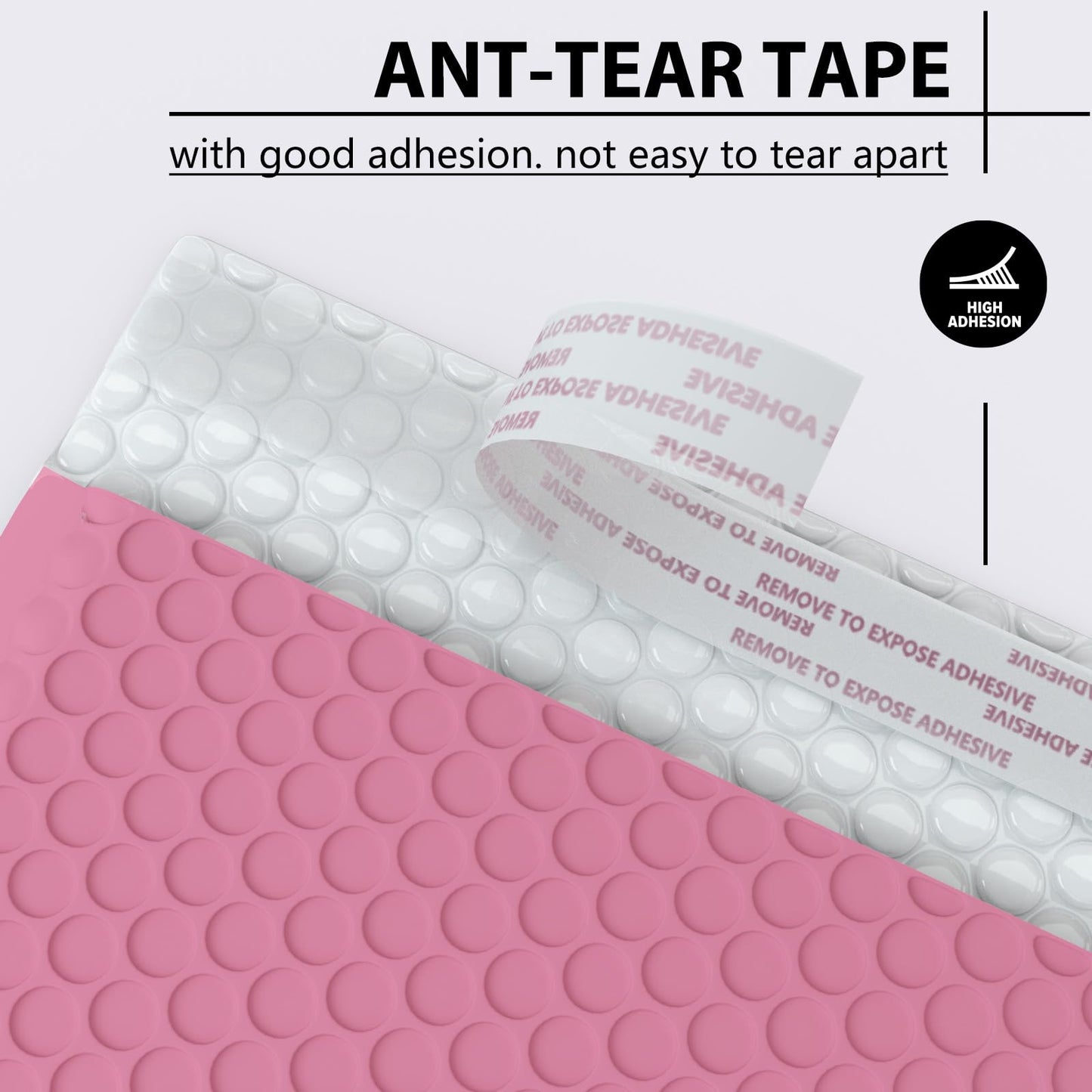 6x9 Inch Bubble Mailer 50 Pack, Waterproof Padded Envelopes with Strong Self-Seal Adhesive, Cushioning Shipping Bags with Bright Color for Small Business - Pink