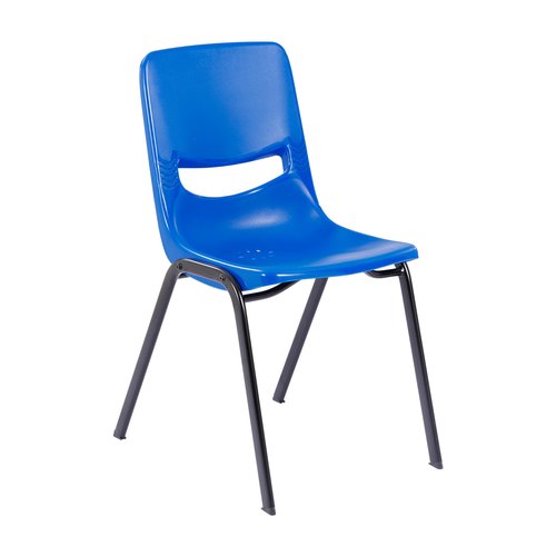 Flash Furniture Hercules Flex Comfort Classroom Stack Chair, Heavy-Duty Construction, Ergonomic Flex Back, Powder-Coated Steel Frame, Fixed Floor Glides, Navy