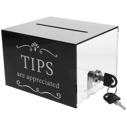 IMIKEYA Acrylic Lockable Tip Box Secure Donation Storage Container for Money Raffles and Suggestions Stylish Transparent Design Acrylic Spacious Interior for Versatile Use