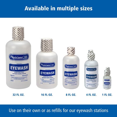 PhysiciansCare Eye Wash Solution - Sterile Isotonic Buffered Flushing & Irrigation, 32 oz Bottle