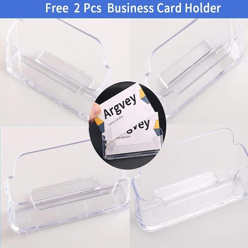 Acrylic Brochure Holder 8.5 x 11 inches, 2 Pack Clear Brochure Display Stand with Removable Divider for Trifold 4 Inches Wide Pamphlet, Plastic Flyer Holder for Magazine, Literature, Booklet