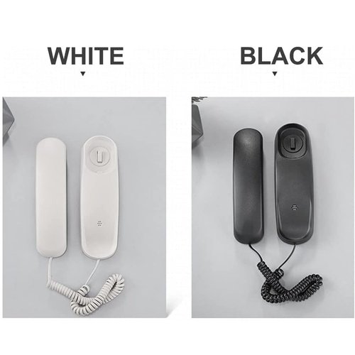 Landline Phone - Durable Corded Phone for The Office. Mini Phone uses HD Sound Chips, Making The Sound Clearer. It is Suitable for Office and Home use, and More.(White)