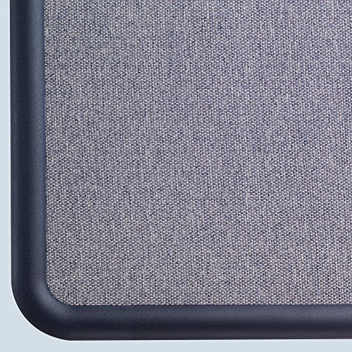 Quartet Bulletin Board, Fabric, 3 x 2 Feet, Office Bulletin Boards, Contour Navy Blue Plastic Frame (7693BE)