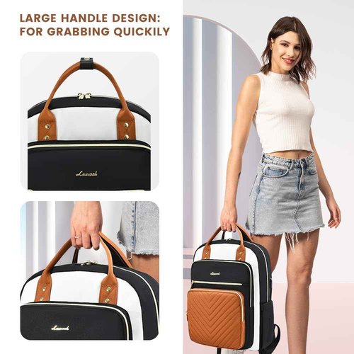LOVEVOOK Laptop Backpack for Women, Water Resistant Travel Work Backpacks Purse Stylish College Business Teacher Nurse Computer Bag
