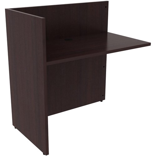 Lorell LLR18309 42 in. Laminate Contemporary Reception Desk Espresso