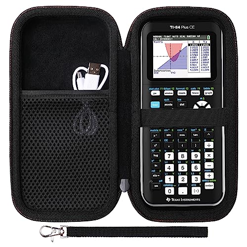 L LTGEM Black 8.9x4.5x2.2 inch Mesh Travel Case for Texas Instruments Graphing Calculators