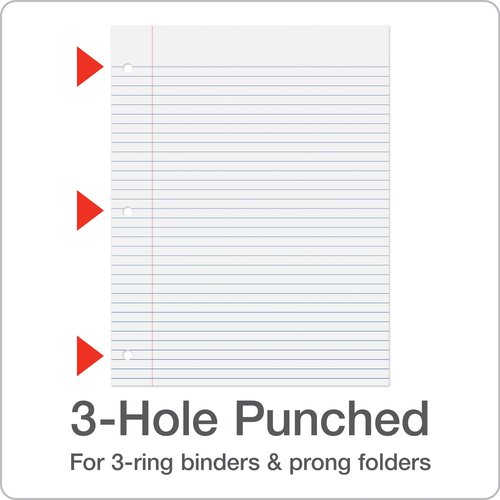 Oxford Loose Leaf Paper, 2000 Sheets, College Rule Filler Notebook Paper, 8-1/2" x 11", 3-Hole Punched Fits 3-Ring Binders, 4 packs of 500 (62331)
