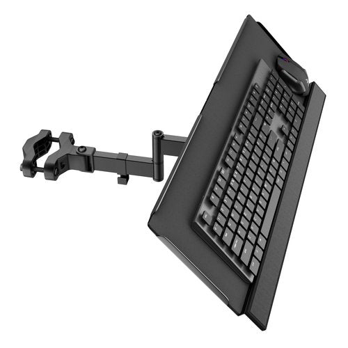 Keyboard Tray Pole Mount - PUTORSEN Keyboard Mount fits Most Standard and Oversized Keyboards, Holds up to 2.2lbs, Black