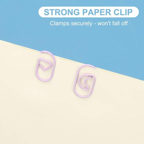 PATIKIL 120pcs Paper Clip, 20mm Mini Heart Paper Clip Cute Metal Clips Rust-Proof Strong Durable Bulk for Office, 4 Color