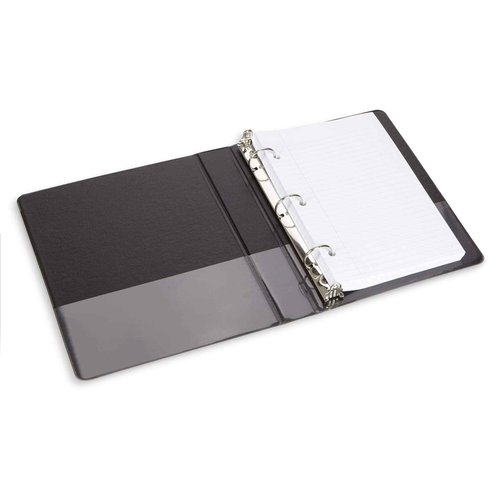 Blue Summit Supplies Mini 3-Ring Binder, Junior 1 Inch, Small 3-Ring Binder, Small Size Fits 5 1/2 x 8 1/2 Paper, Set of Mini Binders Ideal for Playbills or Planner, Black, 6 Pack