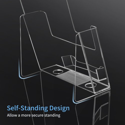 zavekia Acrylic Brochure Holder With business card holder, 6 x 9 inches Clear Acrylic Literature Holder Plastic Flyer Display Stand